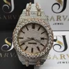 Luxury 18k Gold VVS VVS Diamond Watch Inneildless Steel Watch personnalisé VVS Moisanite Diamond Mécanique Diamond Watch for Men