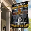 Accessoires Knight Christian Lion House -vlag Ik sta liever met God 3D Gedrukte tuinvlag Hanging House Decoration Style