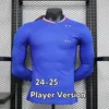 24/25 Jerseys de football français Jersey Man Shirts de football 2024 Player à manches longues et fans Version Kits pour enfants