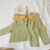 Pajamas New Spring Autumn Kids Boy Girl Cotton Soft Undurn Twow Long Sleeve Top+Pants Newborn Home Wear Lightgown H240507
