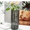 Vasen transparente Gletscherglas Vase Oberfläche plissierte Hydrokulturblüten Blüten Blumenanordnung Schreibtisch Dekoration Modernes Dekor moderne Dekor