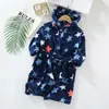 Pyjama's herfstmeisjes jongens pyjamas kinderen kleren meisjes jongens gewaden winter slaapkleding badjas voor lente kinderen capuchrobe meisjes kledingl2405