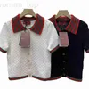 T-t-t-t-t-t-shirt concepteur gu couleurs de couleur contraste de polo couche en tricot à manches courtes à manches courtes et à la pôle d'huile de vent de vent minimaliste
