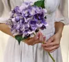 Kunstmatige Hydrangea Flower Head 47cm Fake Silk Single Real Touch Hydrangeas 16 kleuren voor bruiloft centerpieces Home Party Decorat4315190