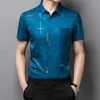 8l15 Chemises habillées pour hommes New Mens Business Casual Short Sled Shirt NO AND RESSIONNANT TOP D240507