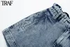 Jeans abbigliamento per jeans abbigliamento carico effetto carta ad alta vita in alto stratw