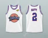 Custom Nay Youth/Kids Daffy Duck 2 Tune Squad Basketball Jersey com Space Jam Patch Top Stitched S-6xl