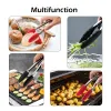 Accessories FAIS DUSilicone Food Tong Stainless Steel Kitchen Tongs Silicone Nonslip Cooking Clip Clamp BBQ Salad Tools Kitchen Accessories