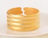 4 PCS mode sieraden bangle 2021 trend 24 K Fijn solide gouden GF Matte manchet Bracelet Women Retro High Quality Bangles3339281