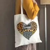 Sacs à provisions Canvas Tote Lady Shopper Bag Love Graphics personnalisable Handbag 2024 Fashion Fashion Casual Style Female épaule