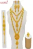 Dubai Schmuck Sets Gold Halskette Ohrring Set für Frauen Afrikaner Frankreich Hochzeitsfeier 24K Schmuck Äthiopien Brautgeschenke 2202246790292