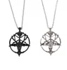 Fashion Pentagram Pan God Skull Goat Head Pendant Chain Necklace Unisex Luck Alloy Retro Vintage Jewelry3102499