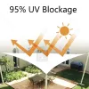 Nets Sun Shelter Uv a prueba de riángulo UV Sunshade Vail impermeable Toldeos al aire libre lienzo impermeable utilizado para campamento de piscina de jardín