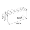 串焼きビーフチキンレッグウィンググリルラック12スロットステンレススチールバーベキュードラムスティックホルダーオーブンロースタースタンドホルダーミートバーベキュー