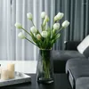 Декоративные цветы pu tulip моделирование букет гостиной обеденный стол