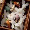 Figurines décoratines Pâques Garland Carrot Wreaty Perles en bois mur Ornement Ornement de fête de fête DÉCORS CADEAU PENDANT