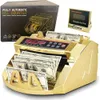 Machine de comptoir en argent d'or efficace avec écran LCD - compte 1100 billets par min - Idéal pour les banques, les supermarchés et les hôtels - précis et fiable