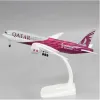 Minyatürler Alaşım Metal Air Qatar Airways Boeing 777 B777 Uçak Modeli Diecast Hava Düzlemi Model U Tekerlekler İniş Dişlileri 20cm