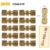 Ornamentos 10pcs linhas de freio Tubo conector de latão para linha de freio sem queima 4,75 mm 3/16 "Aitos de acessórios retos kits de compressão de redutor reto