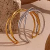 Bangle Design criativo Três camadas enrolamento de pontas de aço inoxidável de ponta de aço baixo puxadas de joias alergênicas baixas adequadas para mulheres q240506