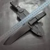 Högkvalitativ ER Survival Straight Knife A8 Satin/Black Blade Full Tang Forprene Handle Fixed Blade Tactical Knives With Kydex