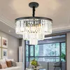 Modern LED Crystal Kroonluchter Goud Zwarte Luster Hanglamp Licht Home Decor Suspensie Luminaire plafondhangende lamp