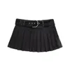 Skirts Summer 2024 Streetwear Y2K Belt Buckle Mini Casual Ruched Women's Store Box Pleated Skirt Official