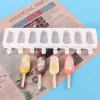 Verktyg ny silikon glass mögel diy kärlek oval tecknad popsicle konditor choklad como mögel sommar isbit gör kit kök verktyg