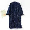 Mäns sömnkläder Mens bomullspyjamas tunn bomullens höstpyjamas par japanska traditionella kläder män kimono yukata long kirtl2405