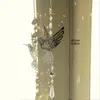 Figurine decorative Hummingbirds forma glitter scintillante ornamento sospeso alla moda per cortile di balcone