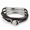 Bangle 2024 Créatif Design Espagne uno de 50 Style de bijoux Multi-couches Pipe Leather Corde Femmes de haute qualité Cadeau Q240506