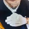 Pingente de jóias finas de Hip Hop personalizado prata 925 Diamante de ouro branco Iced Out