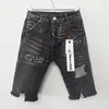 شورت الدنيم الأرجواني الجينز جينز ماركة العلامة التجارية جينز الرجال الرجعية غسل ثقب نحيف الافضل في الأزياء الجينز الأرجواني جودة عالية 06