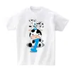 Famille Matching Tenues Famille Look Mommy et moi Vêtements Matching Summer Cow Printing Vêtements Famille Mère fille Fils Père enfants T-shirt D240507