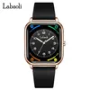 Creative Fashion Watch Polydold Campus Quartz Nouvelle tendance de l'année de Loong Silicone Luminous Small Square for Women