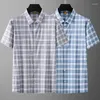 Men's Casual Shirts Arrival Summer High Quality Fashion Male Plaid Men Short Sleeve Super Large Plus Size 3XL 4XL 5XL 6XL 7XL 8XL