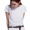 Moda de camiseta de las mujeres NUEVA LLEGA ARRIVA MUJERES MARRÁNTAS MARRÁNTAS Summer Sle Solid Solid Tops Fe Camiseta Plus Tamaño D240507