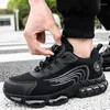 Boots Waliantile Lace Free Men Séfiance Chaussures Sneakers pour le travail Industriel Piscture Porte-orteil Indestructible Travail