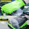 Gloves waterproof Car Wash Glove Coral Mitt Soft Antiscratch for Car Wash Multifunction Thick Cleaning Glove Car Wax Detailing Brush