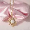 Dangle Kronleuchter langes Haar Prinzessin Sonne Ohrringe Damen Mode Hochzeitsfeier Schmuck Luxus weißer Opal Sonne Anhänger Gold plattiert Ohrringe xw