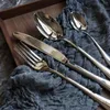 Set di stoviglie ispessive di bistecca di alta qualità e set di forchette El Western Table stoviglie elegante cucchiaio in acciaio inossidabile