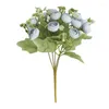 装飾的な花15ヘッド/ブーケスノーフレークスモールティーバッドローゼ