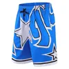 Shorts da basket a stella traspirante rapido 2 tasche allenamento fitness con pantaloni da esterno per uomo 240507