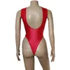 Women Sexy Lingerie Teddies Shiny Glossy Swimwear Cupless Open Crotch Teddy Thong Leotard Open Breast Bodysuit Erotic Underwear 240506