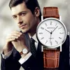 Relógios masculinos de Wrist Watches Moda Casual Homens Simples Business Leather Leaturz Wristwatch Clock Gift Luxury Relogio Masculino