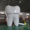 8mh (26 pieds) avec souffleur de ballon de dents gonflables sur un grand stand personnalisé avec logo personnalisé pour la publicité de dentiste, promotion