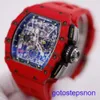 Mâle RM montre Red Devil RM11-03 Mens Watch NTPT Fibre carbone automatique mécanique Swiss célèbre montre Luxury Sports Watch Single Watch