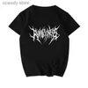 T-shirt pour femmes T-shirts Y2K Black Oversized Tshirt Harajuku Vintage Aestage Gothic Graphic Punk Vêtements avec courte SEVE H240507