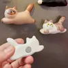 Fridge Magnets 3D cartoon cat refrigerator magnet sticker cute running cat refrigerator sticker three-dimensional animal refrigerator magnet decoration gift WX