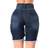 Jeans da donna lunghezza del ginocchio per le donne pantaloni corti strappati pantaloni in stile piccante in stile pantaloni in denim piccole dimensioni s-2xl